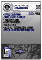 #3 LICENCE COMMANDO BLUE