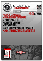#2 LICENCE COMMANDO RED